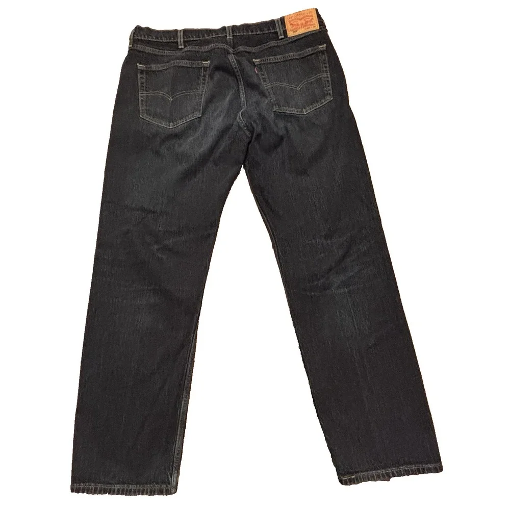 Levi's 505 Regular Fit Jeans 40x32‎ Straight Leg Zip Fly Classic Denim Dark Blue
